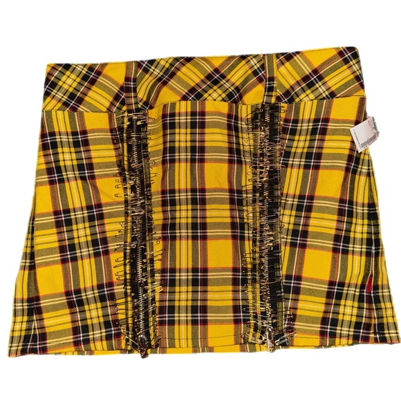 NWT Tripp NYC Plaid Safety Pin Skirt - Picture 3 of 10